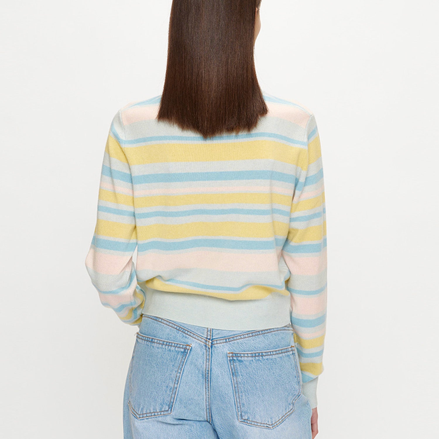 STRIPE SHORT PULLOVER_LIGHT BLUE