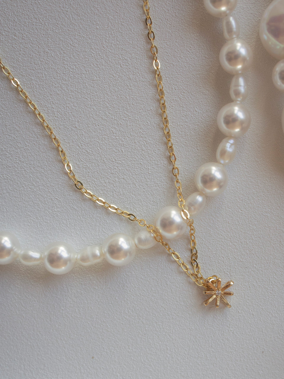 [Penthouse-Hanjihyun] Little star and pearl layered necklace