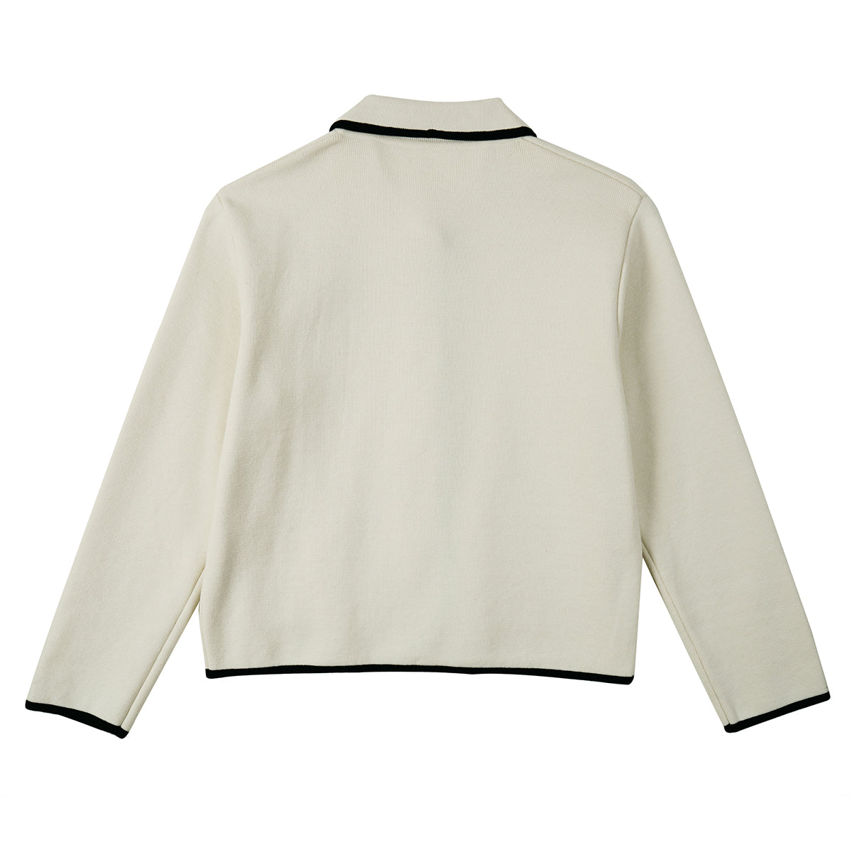 ラインニットジャケット / LINE KNIT JACKET_IVORY