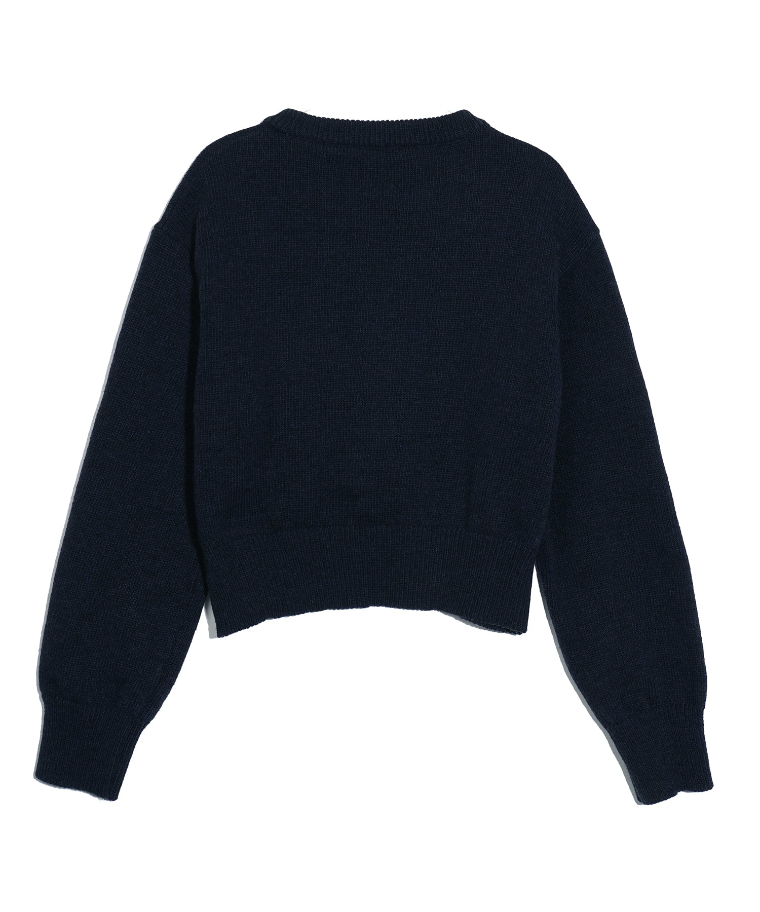 HCH Classic Semi-Cropped Lambswool Knit_Navy