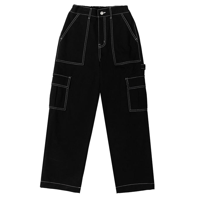 BLACK NEW REGULAR CARGO PANTS