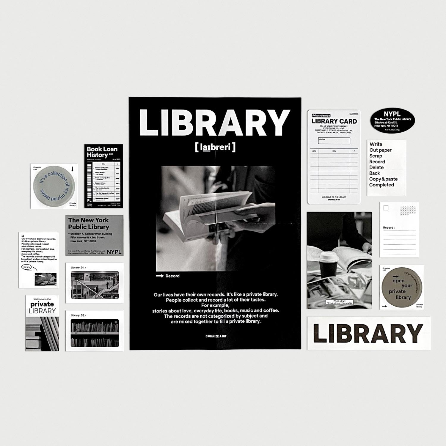 oab library pack / scrap sticker set