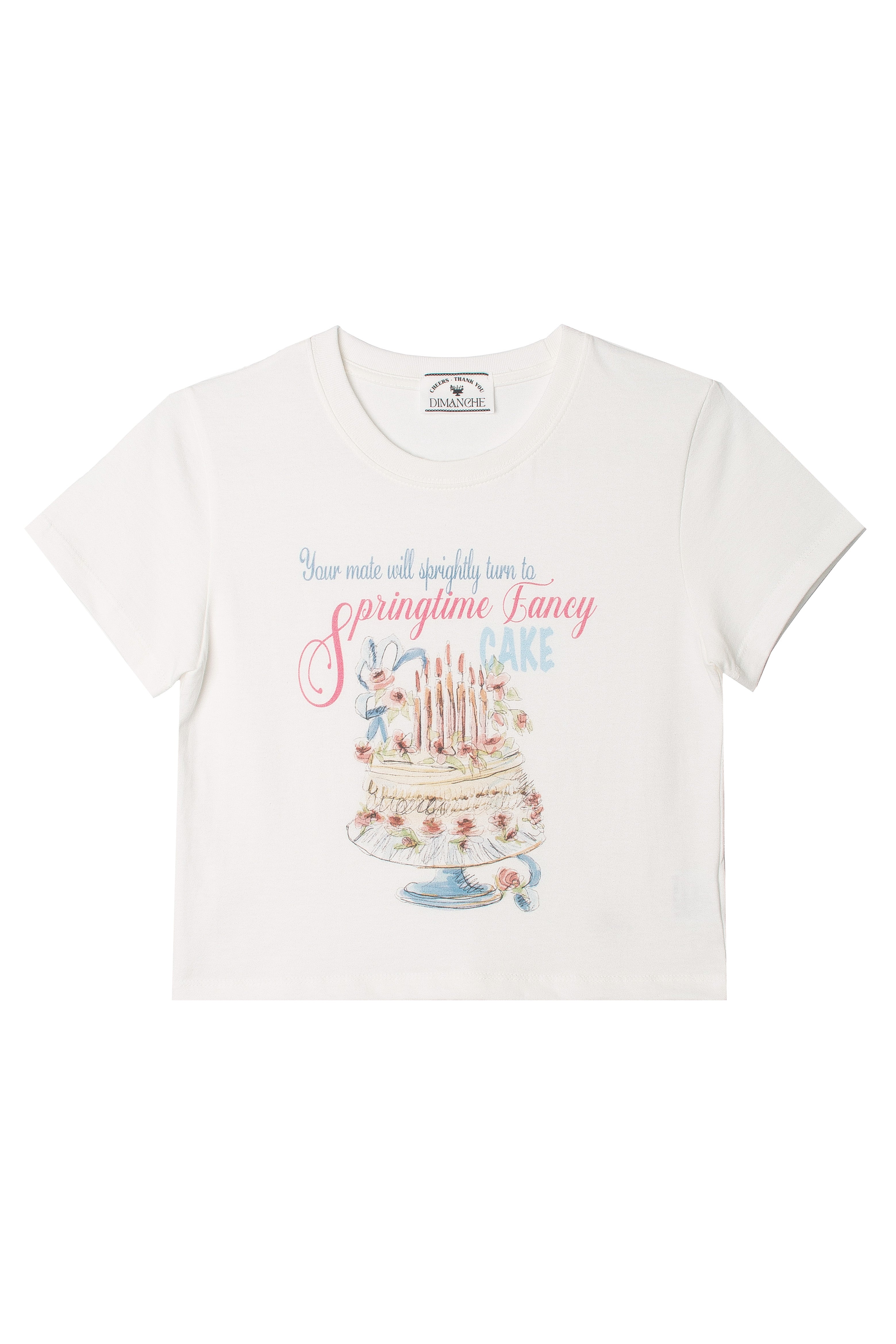 DIMANCHE CAKE CROP T-SHIRT