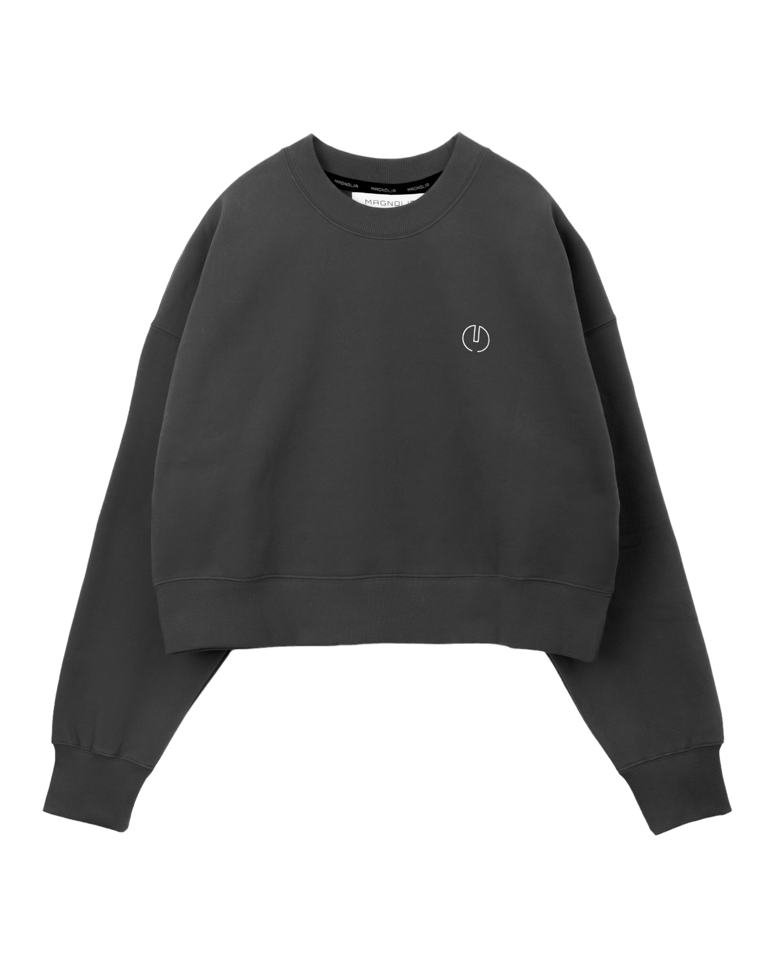 プリントクロップドスウェット/Print Cropped Sweat-CHARCOAL