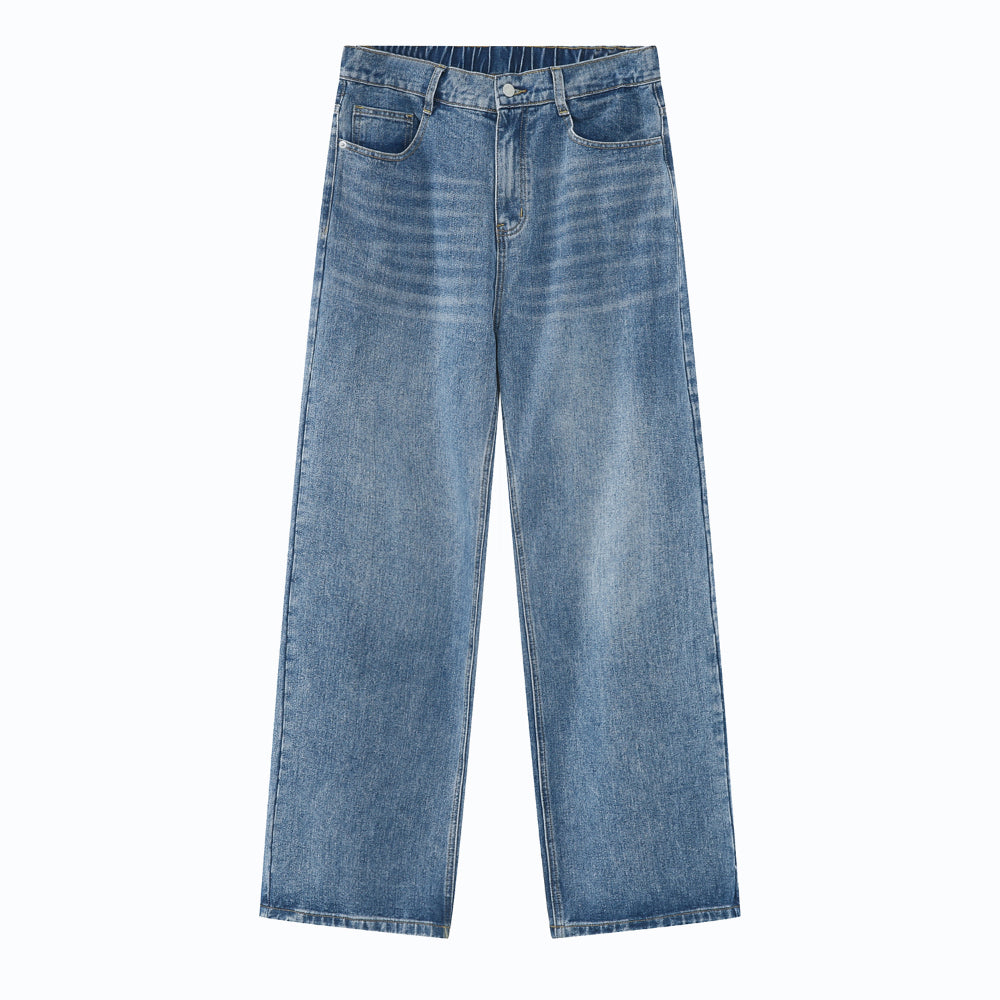 Long wide fit denim pants