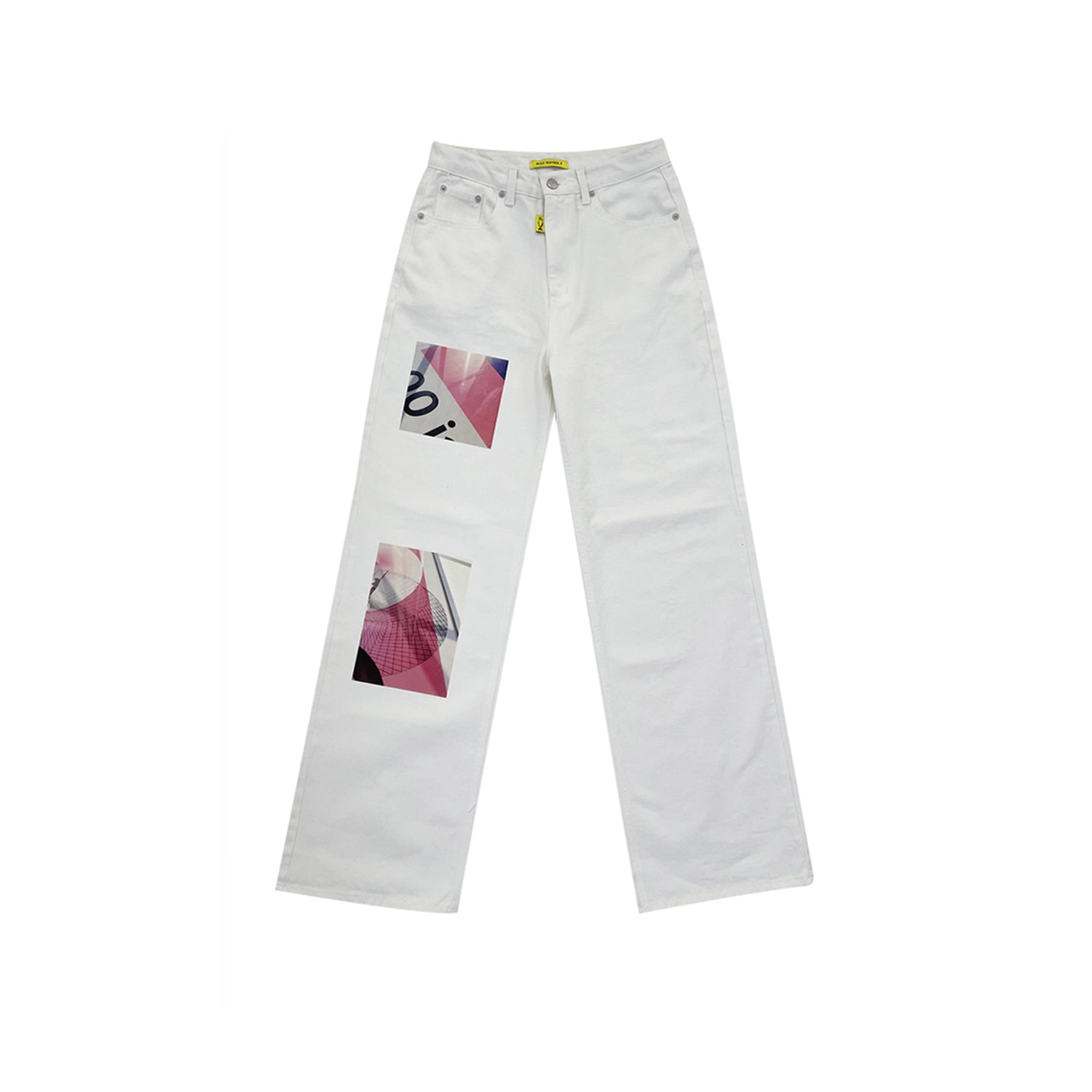 [RECYCLE COTTON] PRINTED STRAIGHT PANTS_WHITE