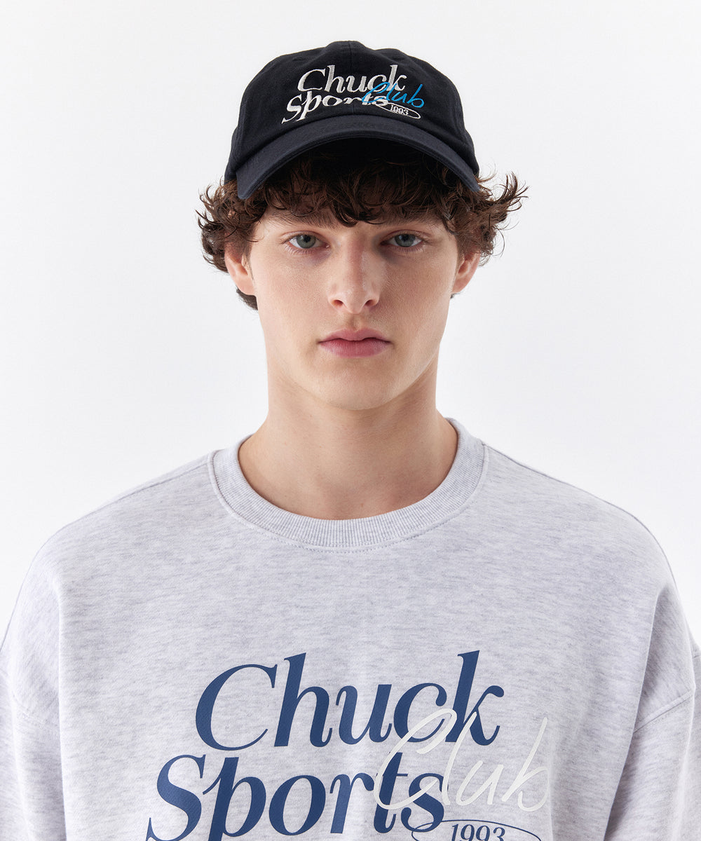 スポーツクラブ コットンボールキャップ / CHUCK SPORTS CLUB COTTON BALL CAP (BLACK)