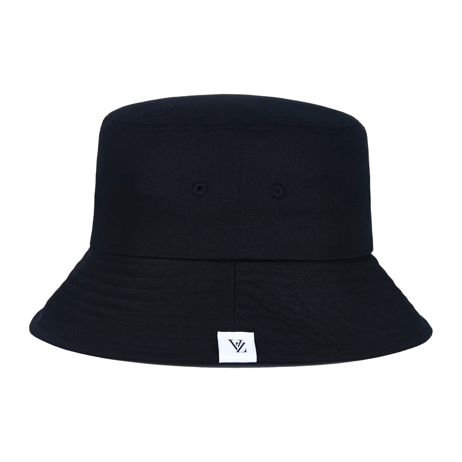 Monogram Label Color Bucket Hat Black