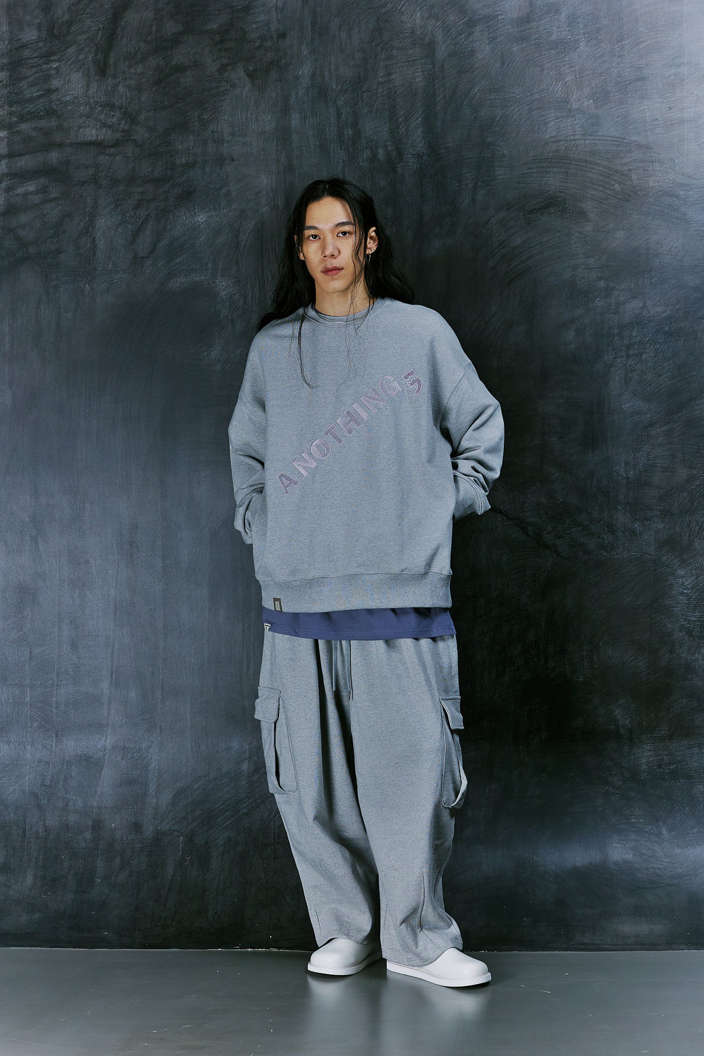 DIAGONAL-EMBROIDERY MTM (Gray)