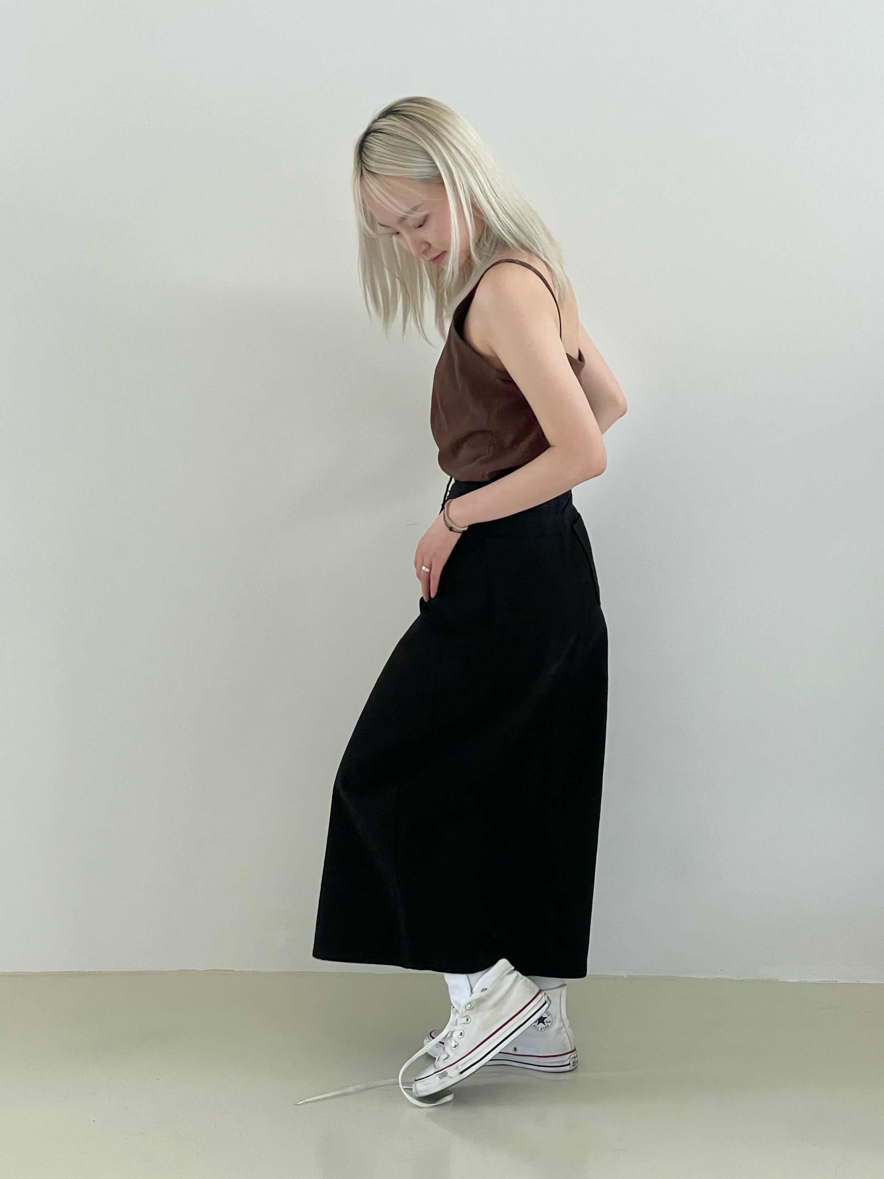 Vintage diagonal long skirt