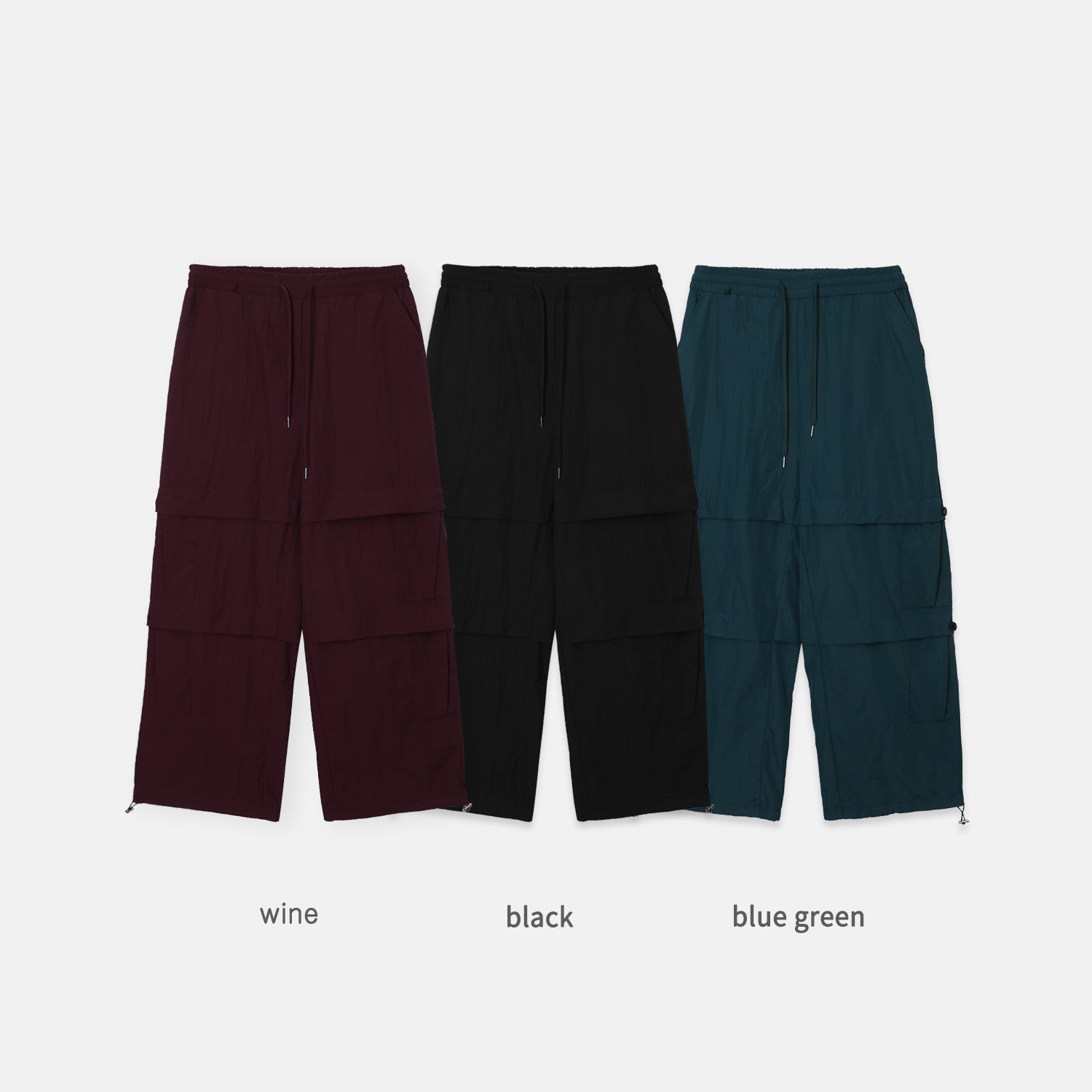 Twin Cargo Nylon Pants (3color)