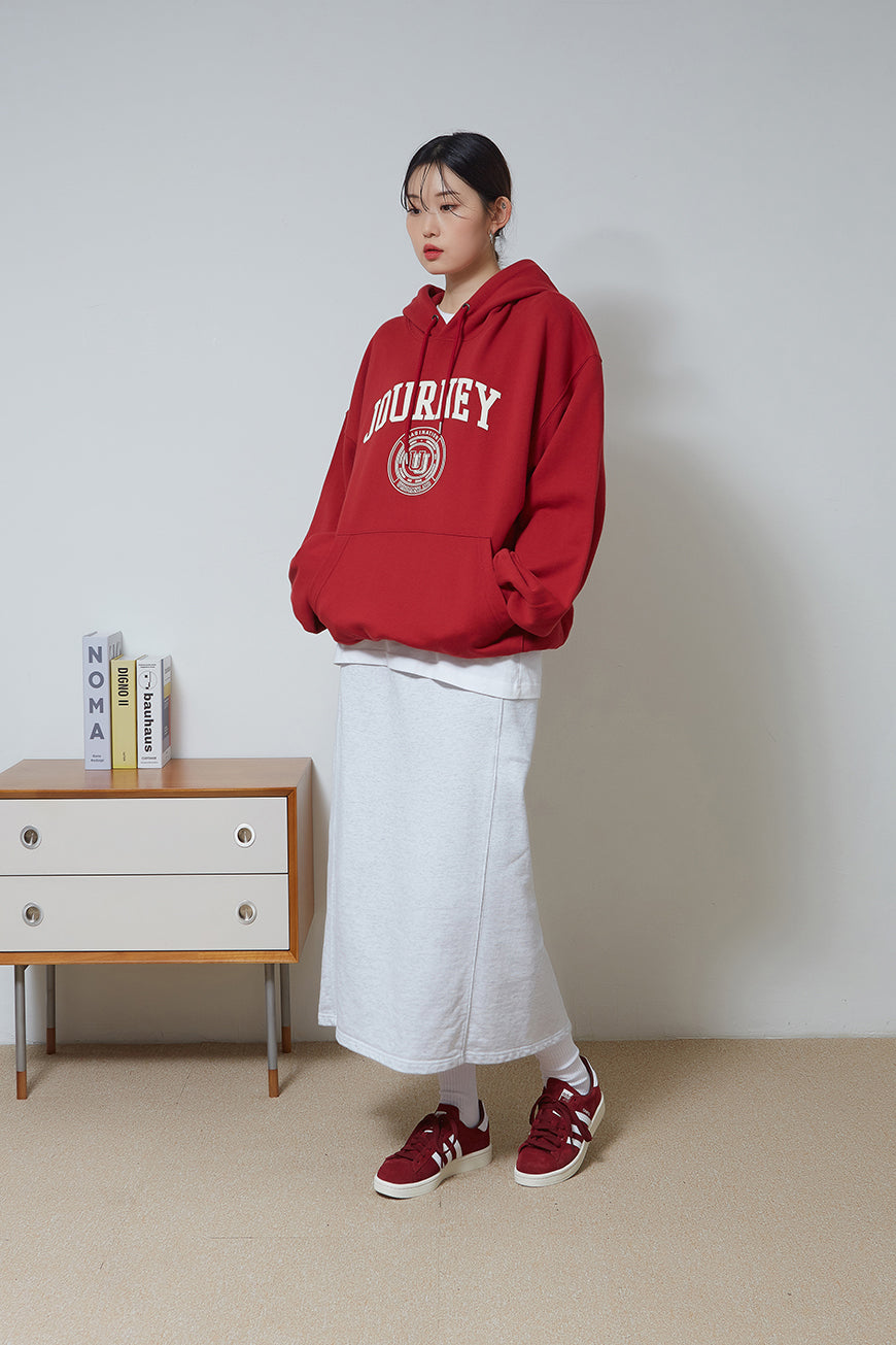 Golden Emblem Hoodie (Deep Red)