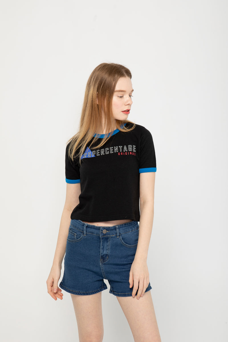 ORIGINAL RINGER CROP T-SHIRT