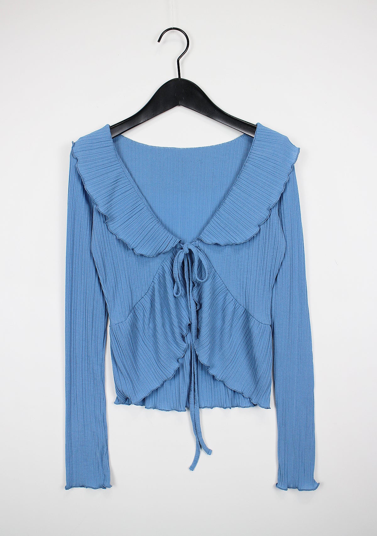 Pleated Ruffle Cardigan (4color)