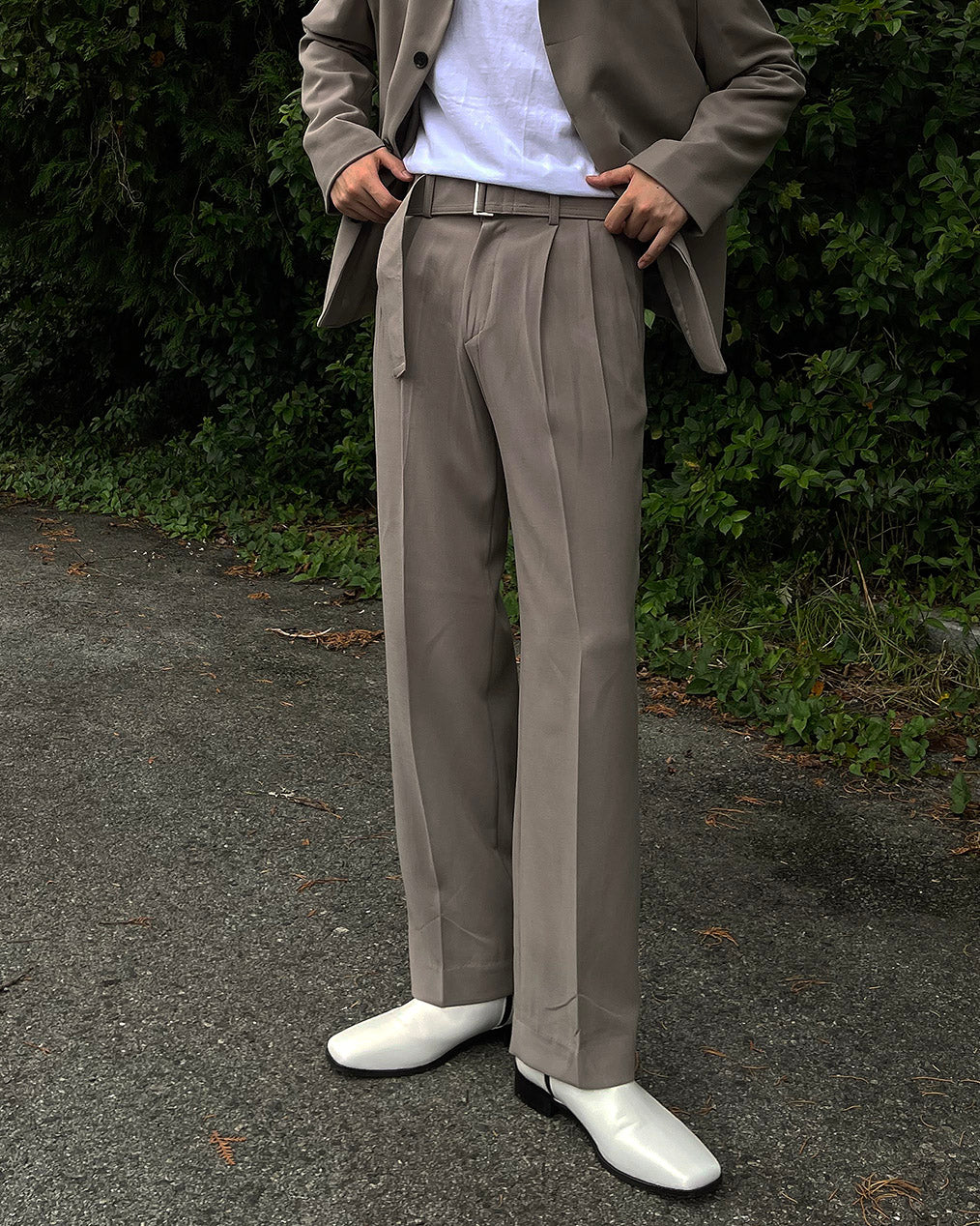 サイドジップワイドスラックスパンツ / SIDE ZIP WIDE SLACKS – 60 