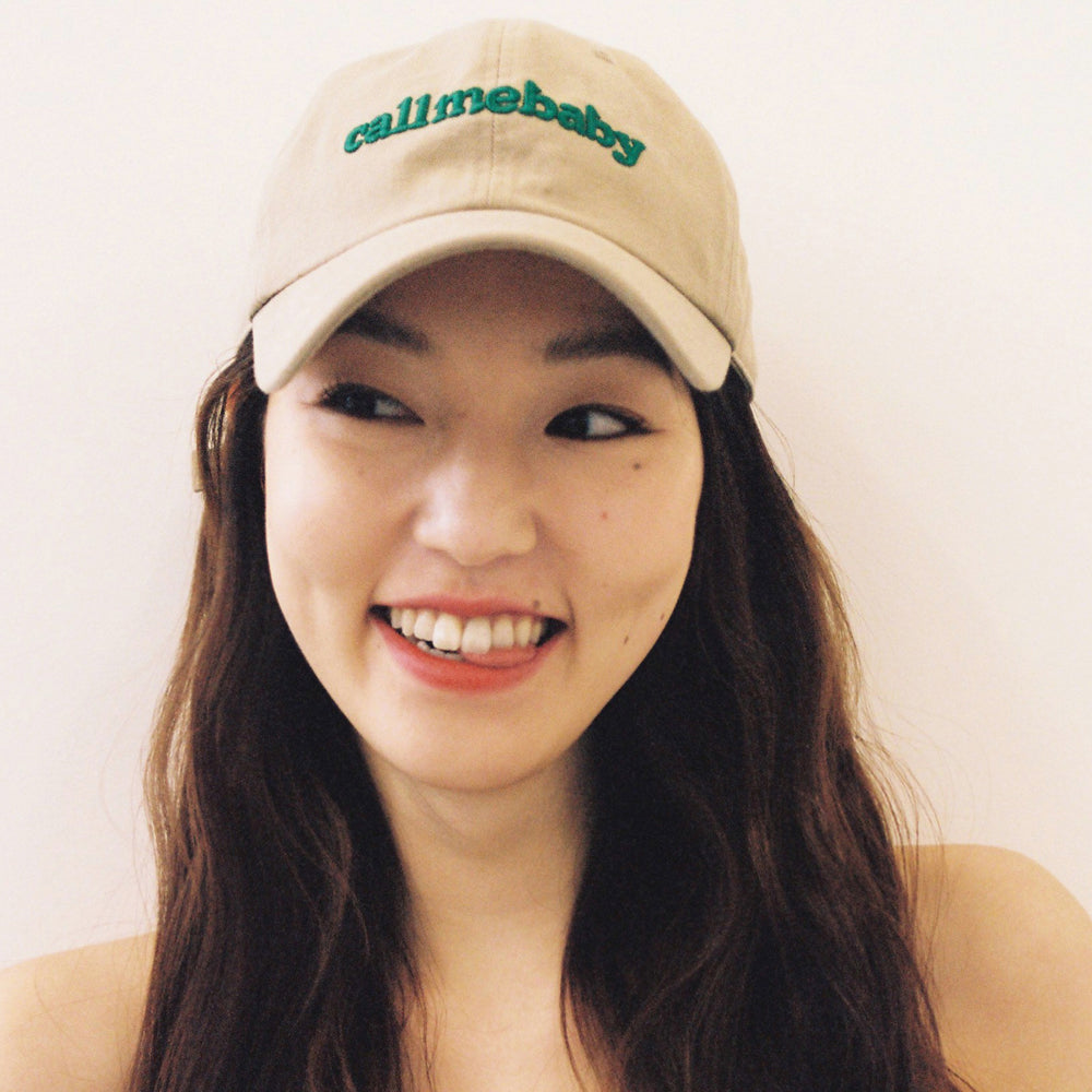 [Call me baby] Puffy Logo Embroidery Ball Cap