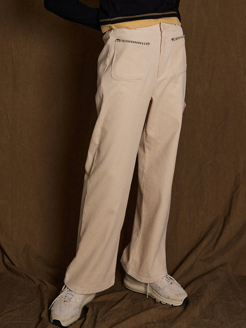 モイコーデュロイパンツ / MOI CORDUROY PANTS - BEIGE