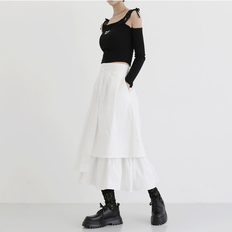 感謝報恩 クリップス スカート ボトムス レディース Long skirts White