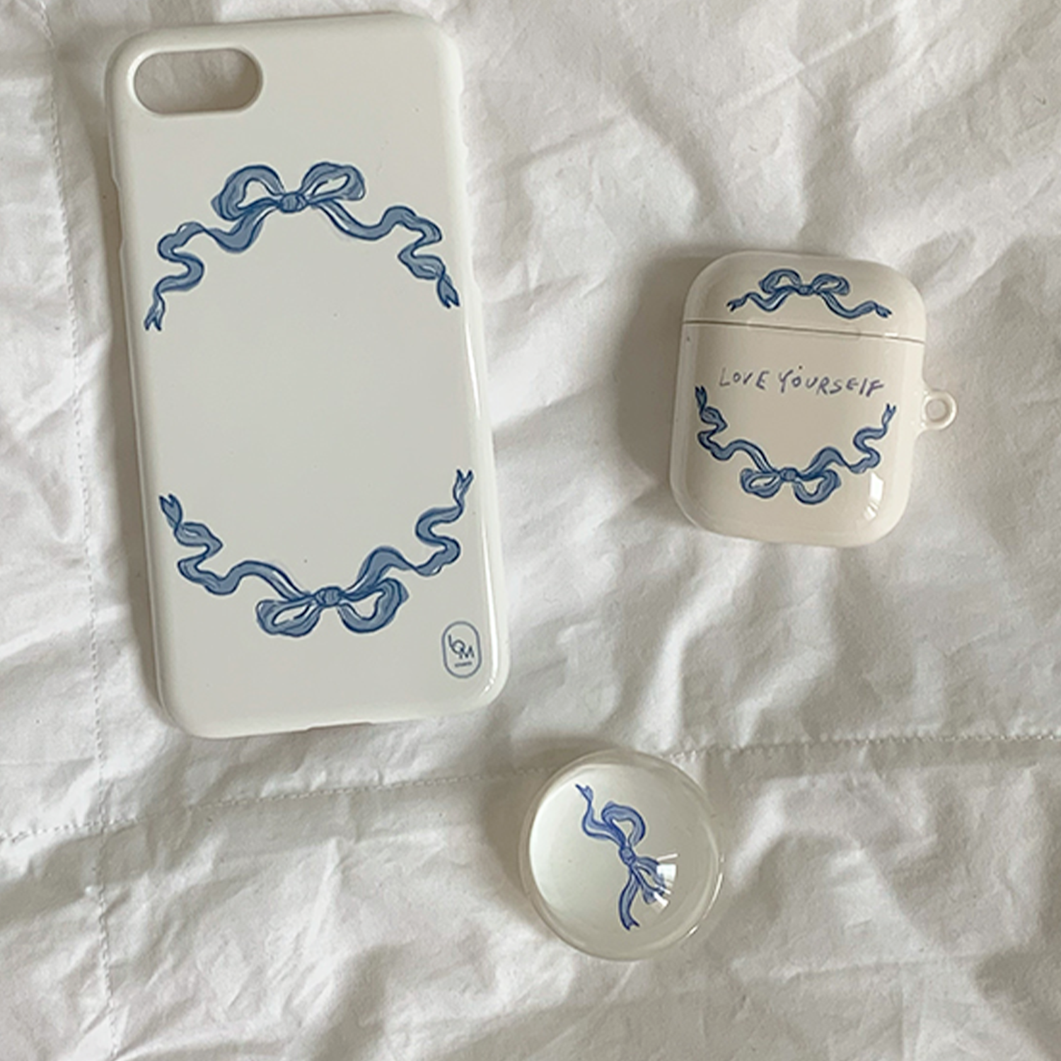 Airpods • Buds case _Blue ribbon