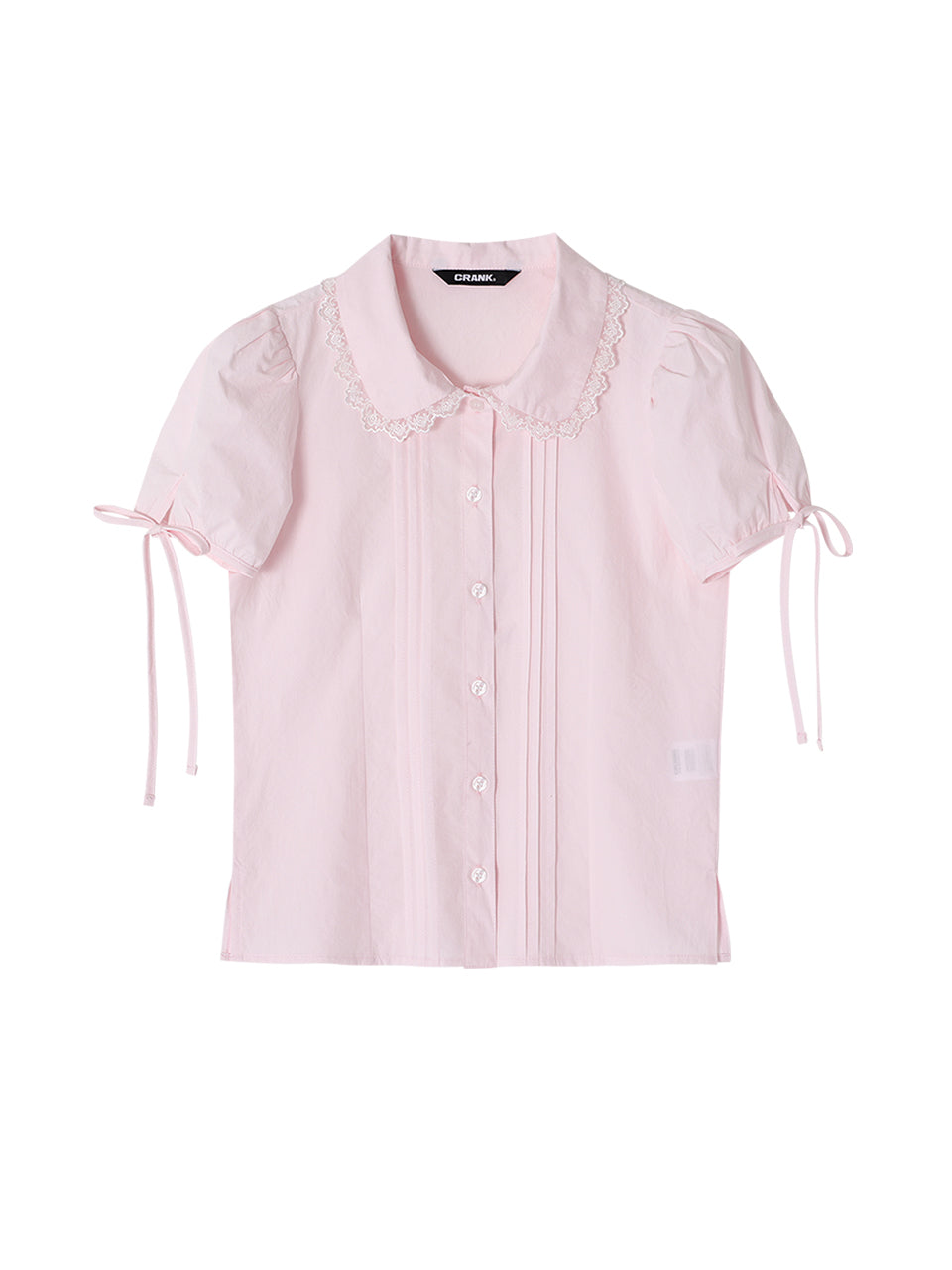 PINTUCK LACE COLLAR BLOUSE_PINK