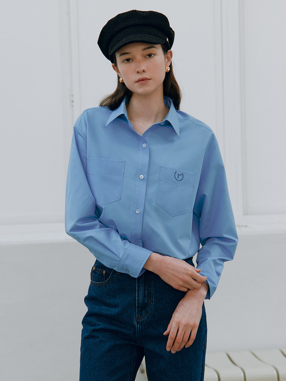 WRINKLE FREE SHIRT LIGHT BLUE