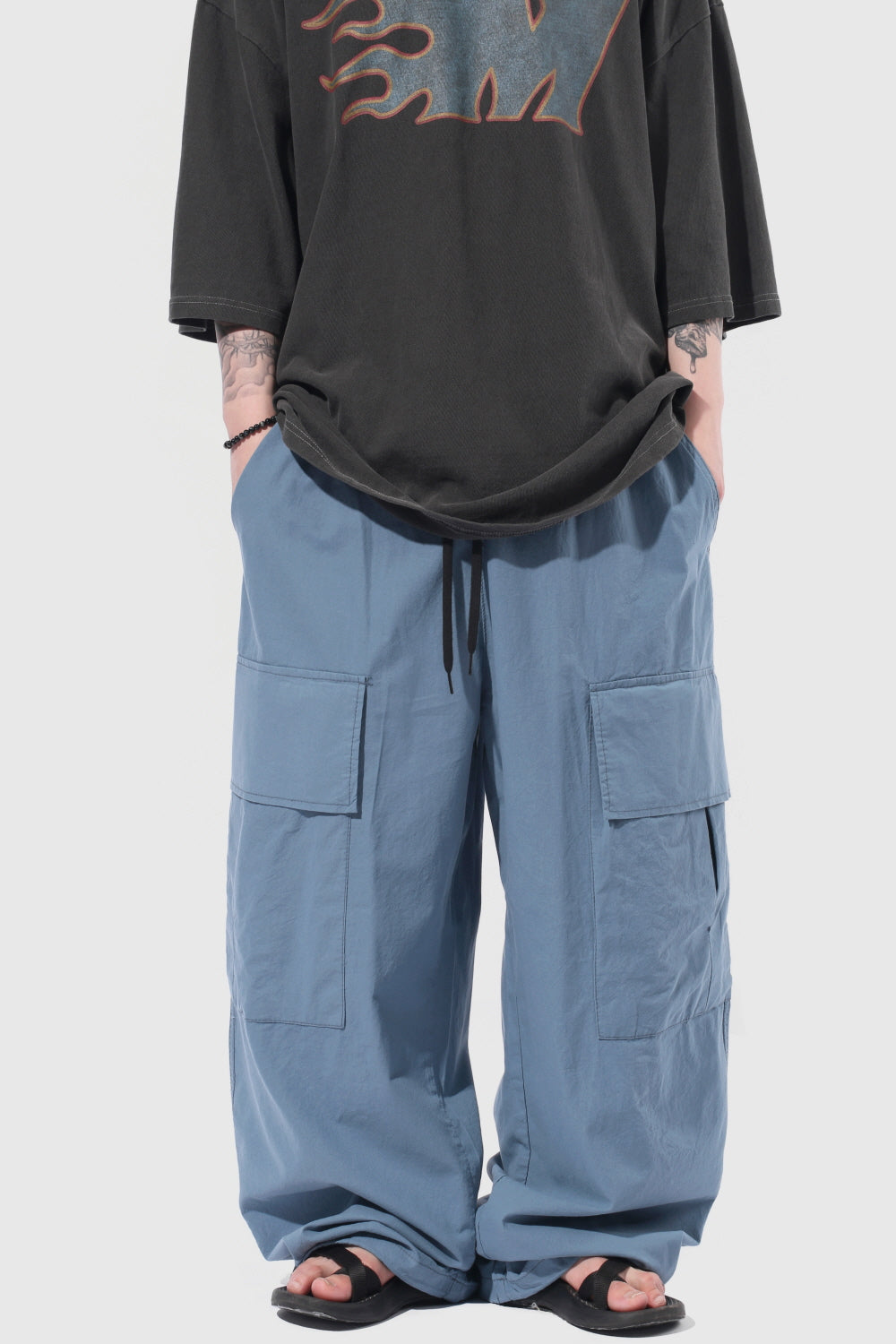 Washed Big Cargo Pants [3color]