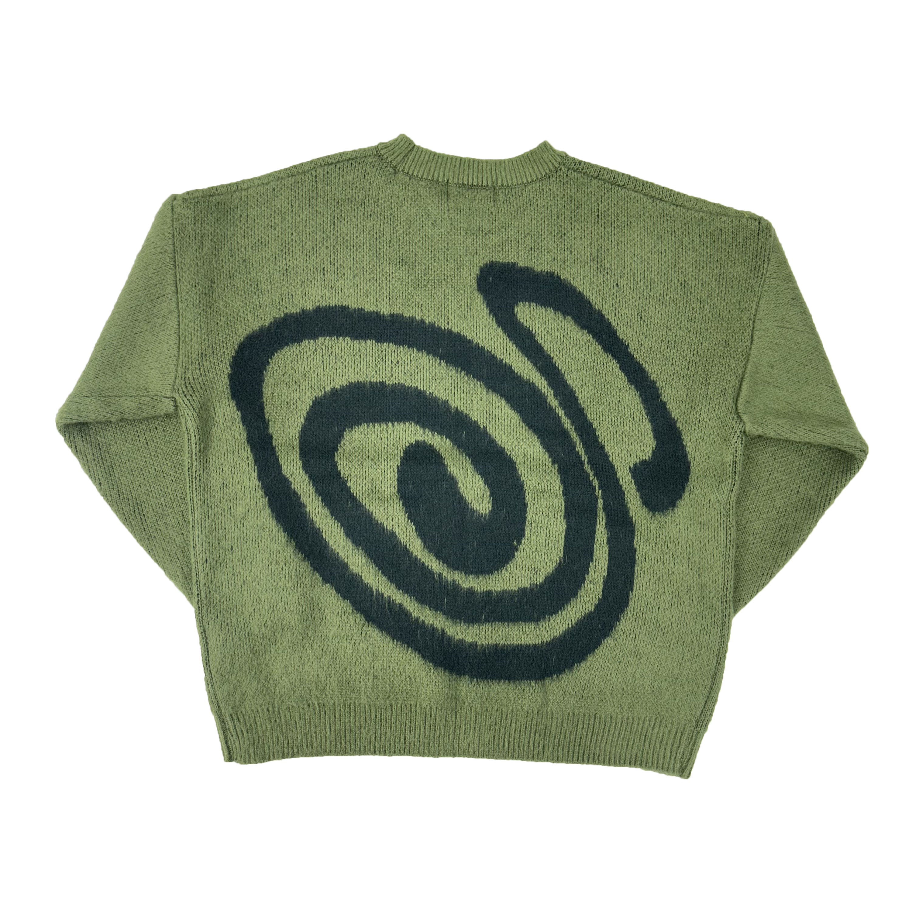 Curly graphic mohair knitwear