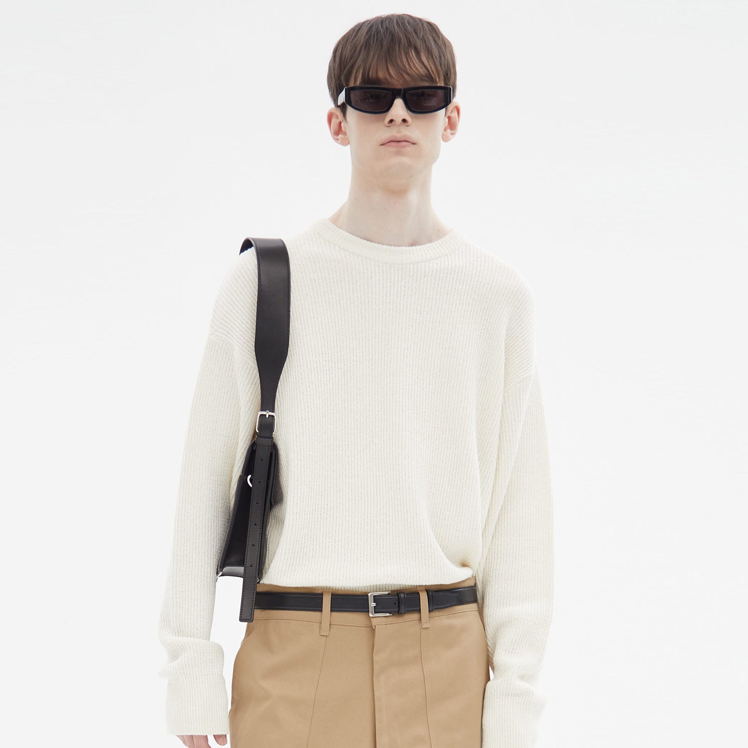 CREW NECK KNIT SWEATER(IVORY)