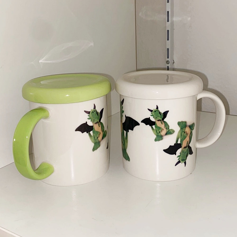 Dragon doll mug (green)