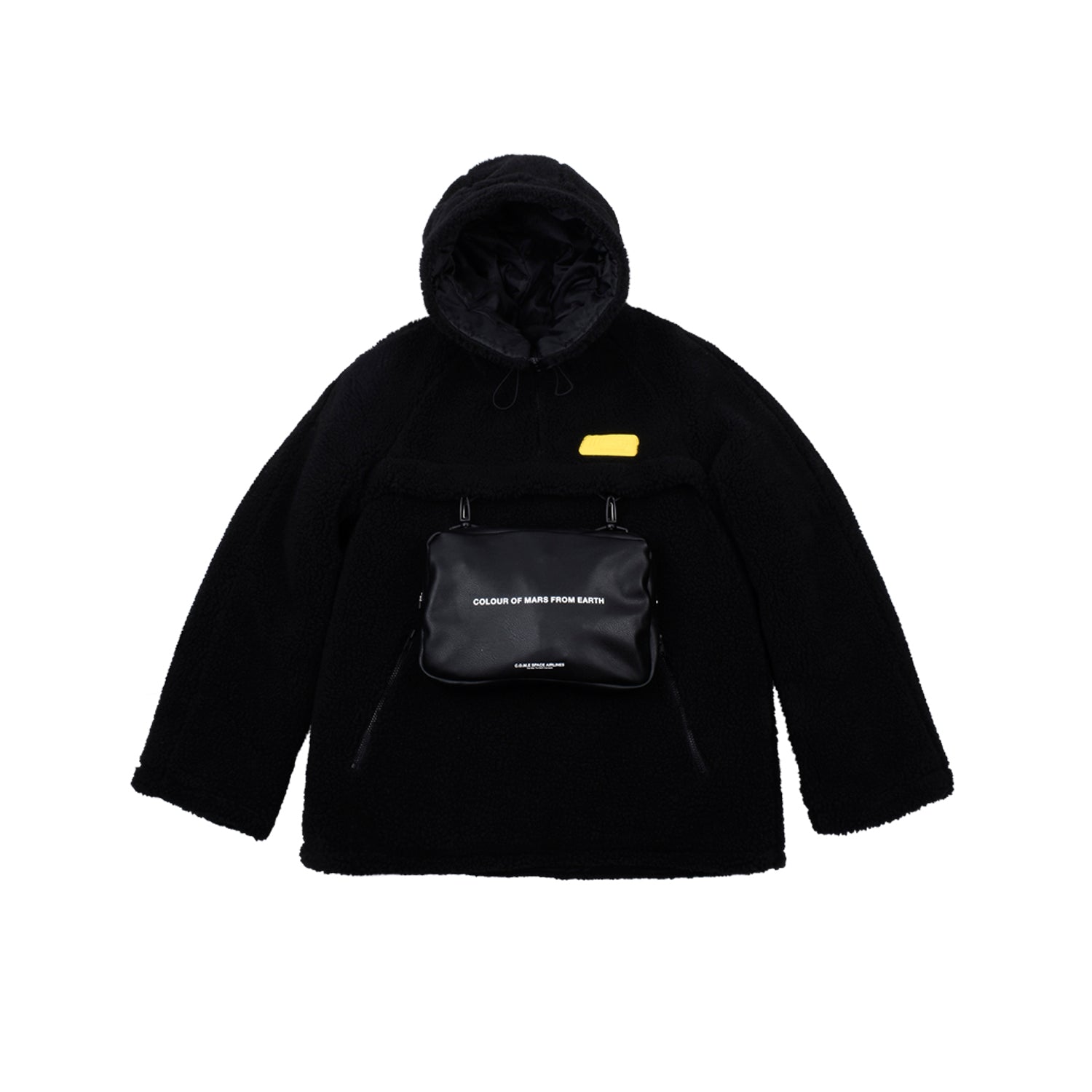 EMTバッグアノラックフェイクシャーリングコート[UNISEX] EMT Bag Anorak Faux-Shearling Coat (Black)