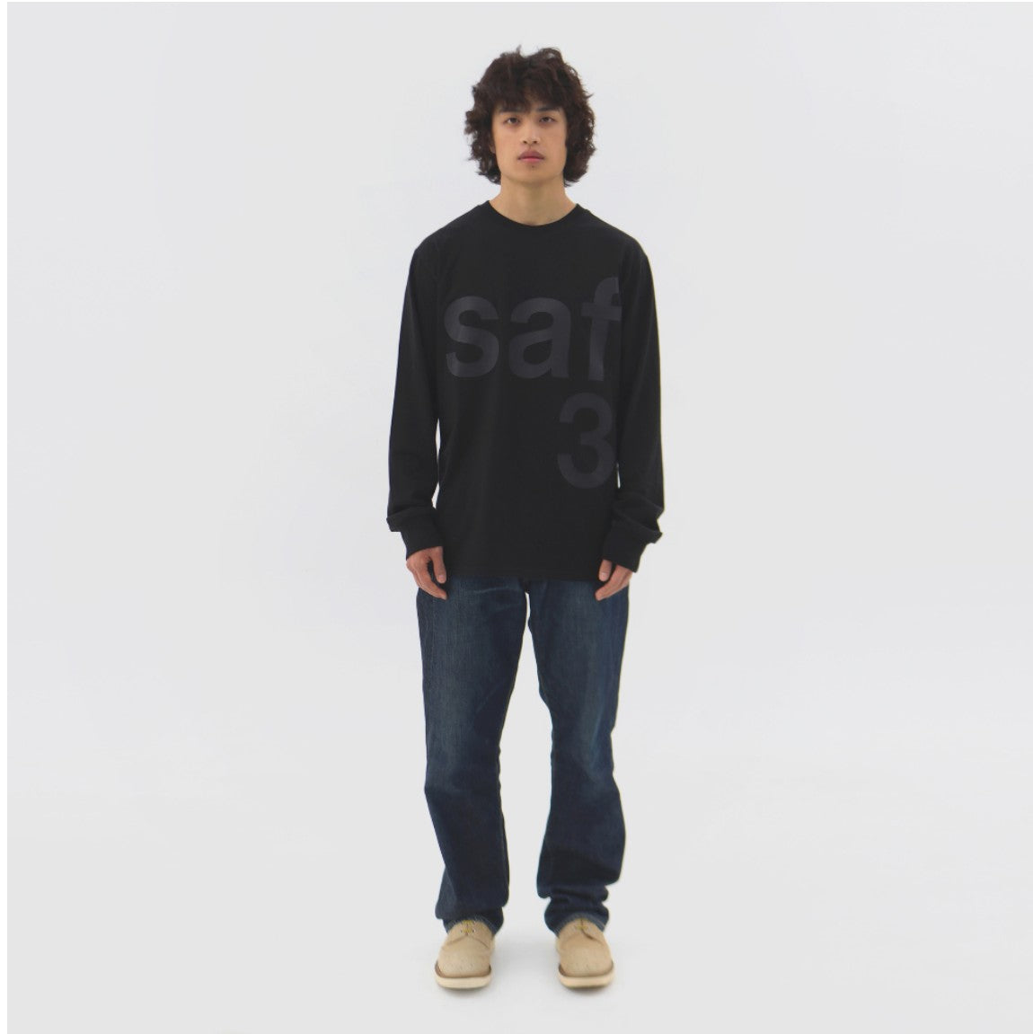 BASIC SAFARI L/S TEE (BLACK)