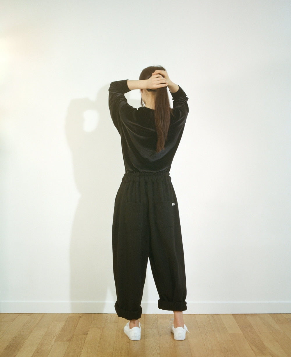 HEAVY-TERRY BALLOON SWEAT PANTS (Black)