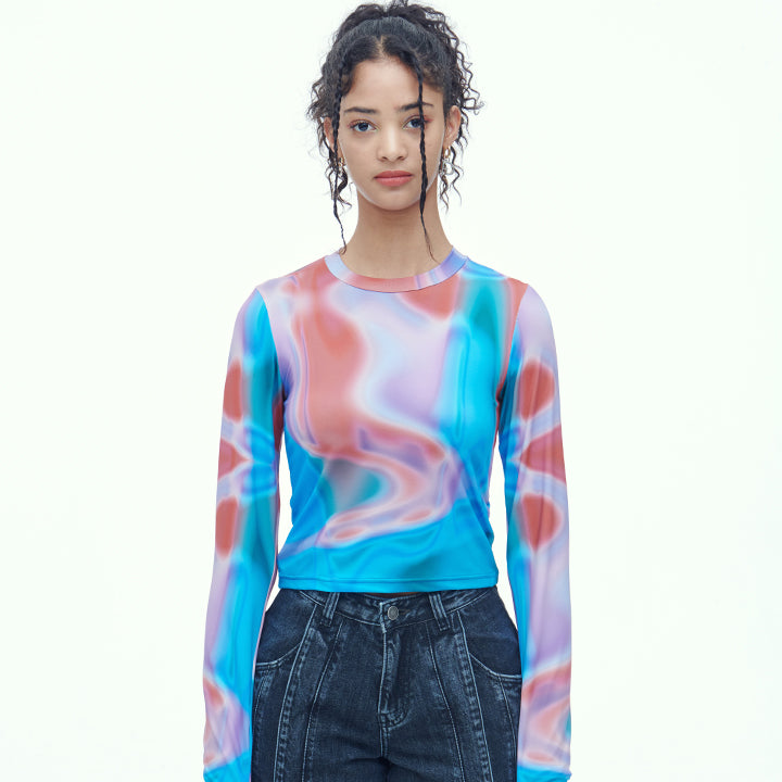 LSD WARMER GRAPHIC CROP T