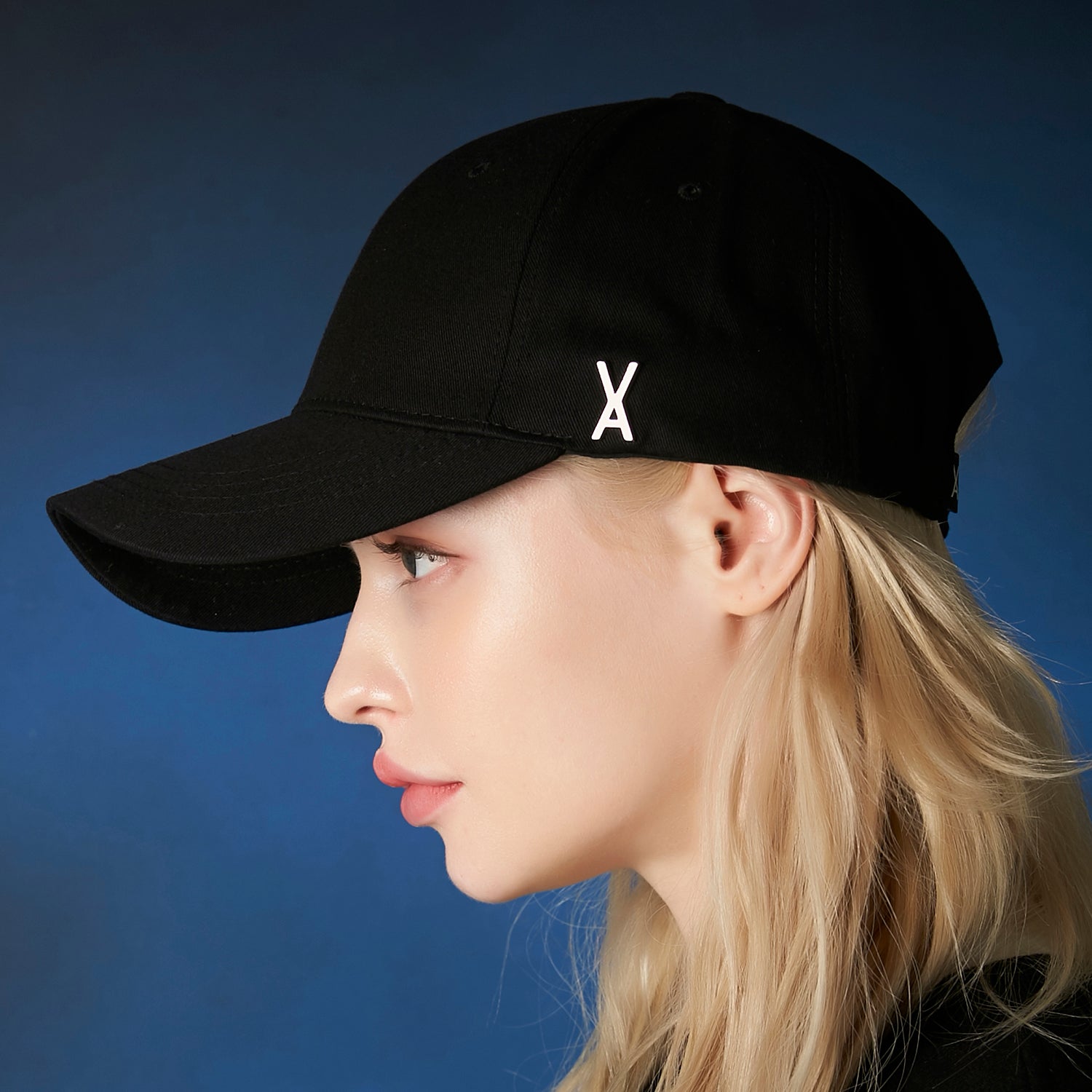 Stud logo over fit ball cap