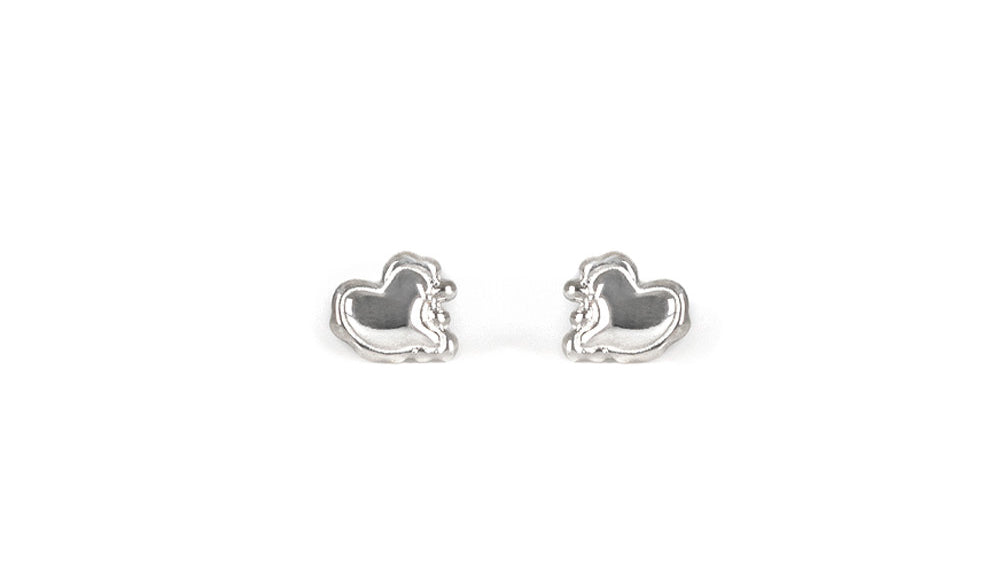 Mini Melting Heart Earring (silver)