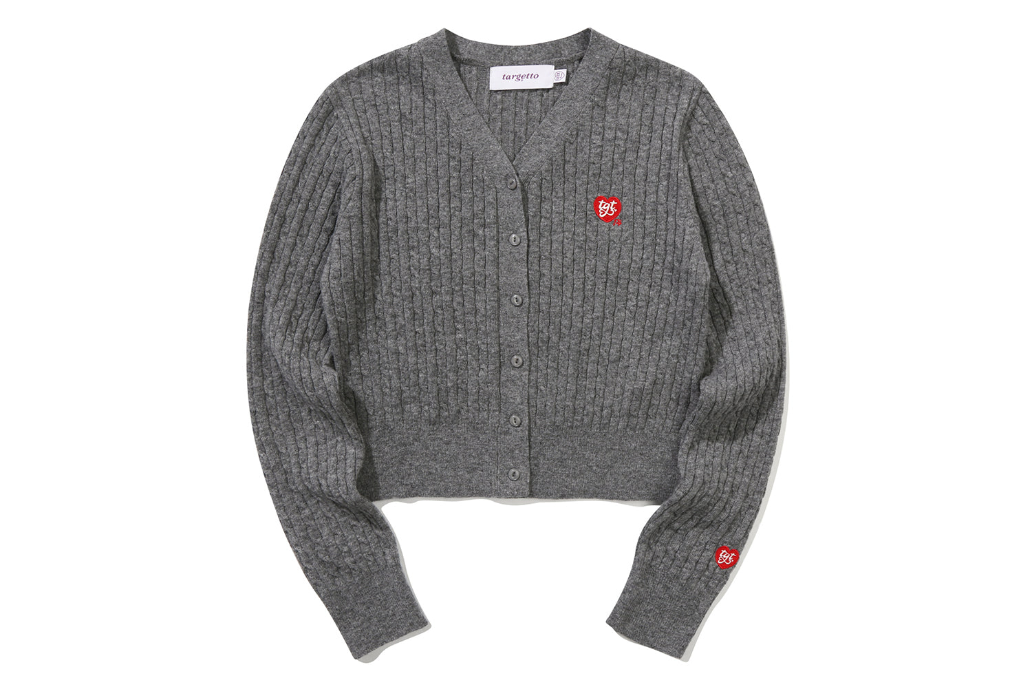 CABLE SLIM CARDIGAN(MELANGE GREY)