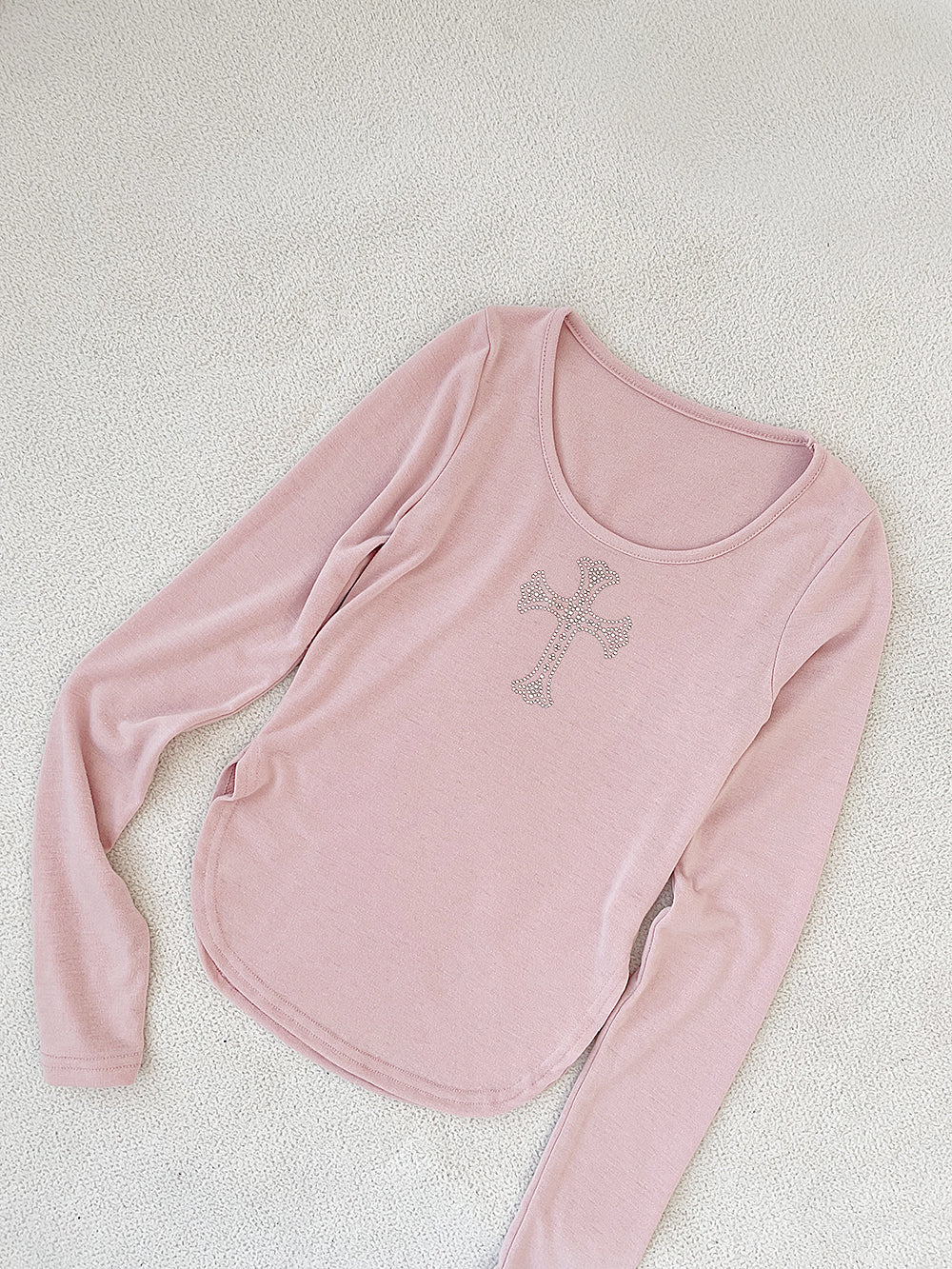 [起毛!] スパークリングキュービックTシャツ (Pink) / [Fleece!] Sparkling Cubic T-Shirts (Pink)