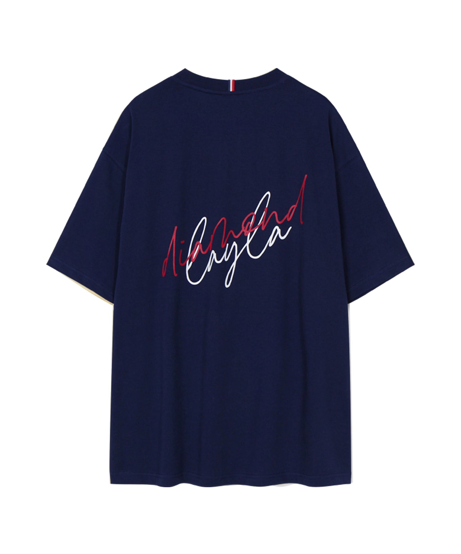 Signature Back Lettering French Short Sleeve T65 Navy