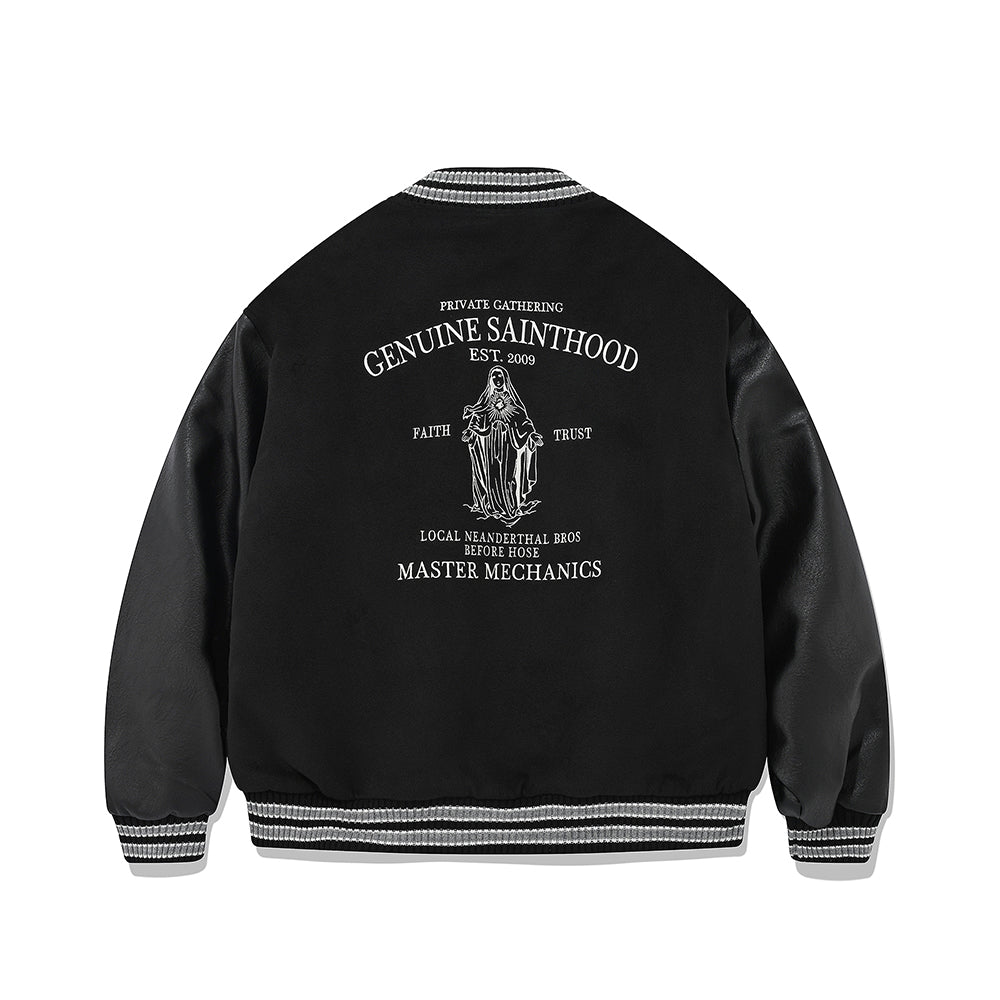 SP GRACE STADIUM JACKET-BLACK