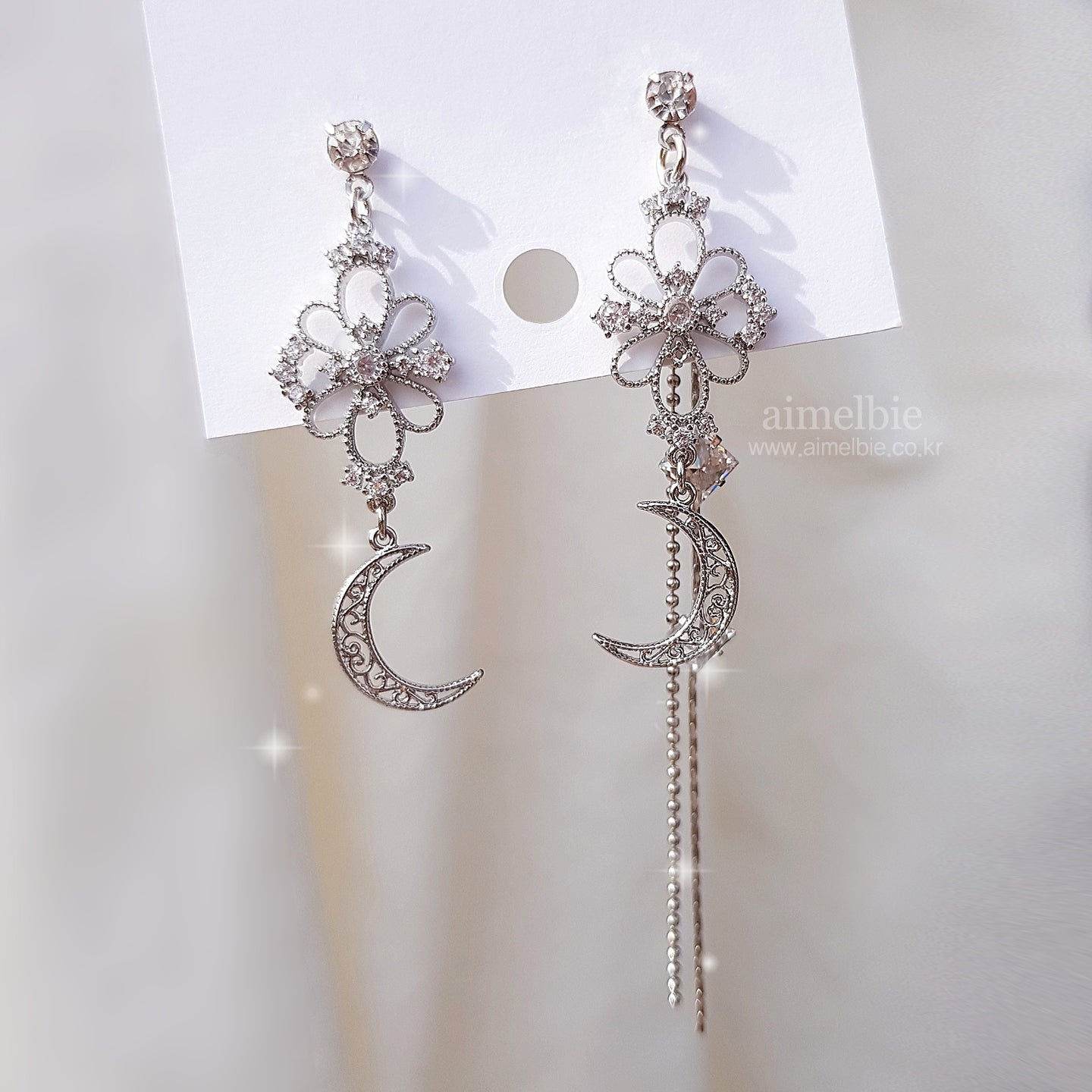  Art Nouveau Moon Earring (Billlie Tsuki, Park Eunbin, Apink Eunji Earring)