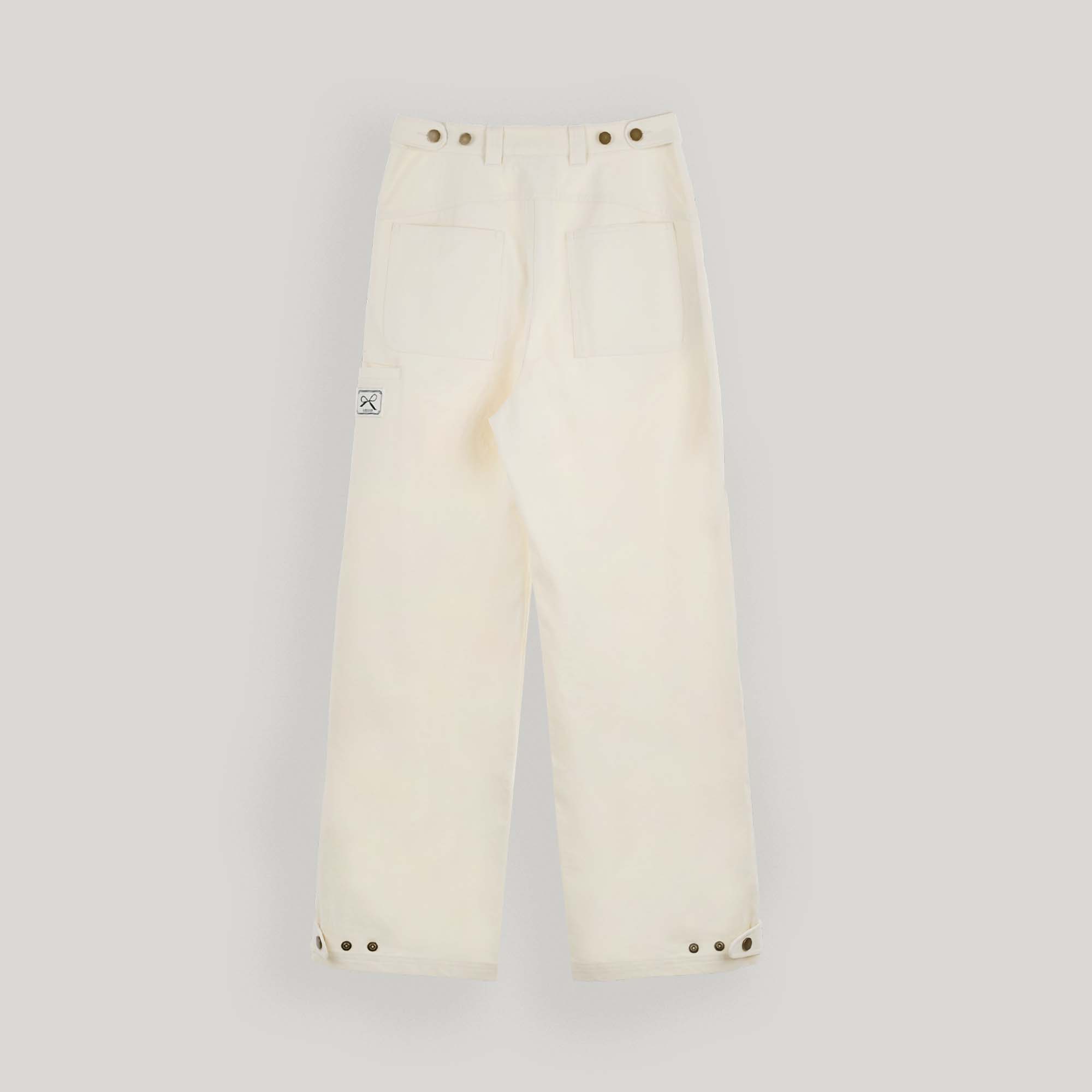 Cream Wide Wing Pants