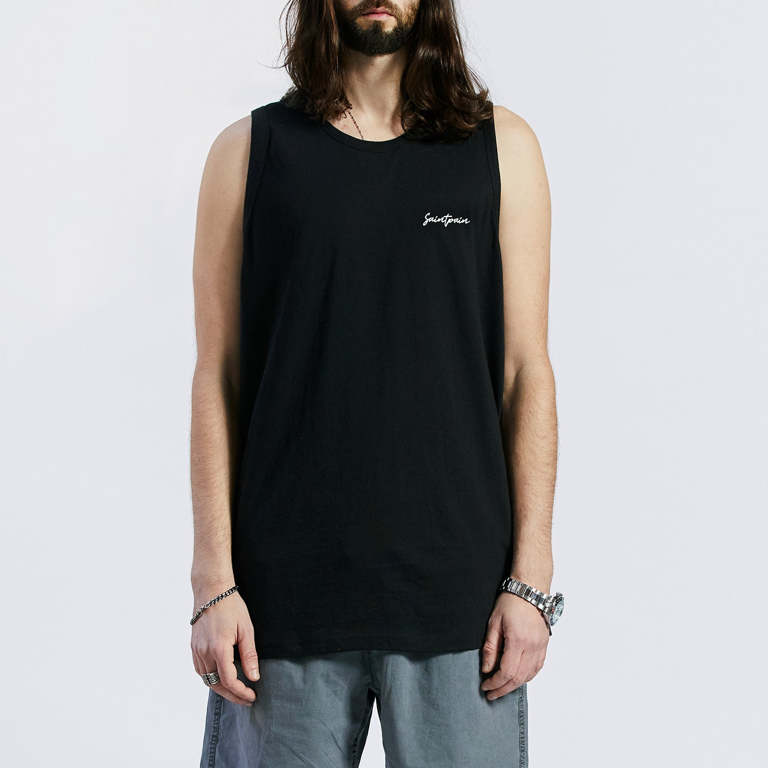 SP CALLY LOGO LONG SLEEVELESS-BLACK