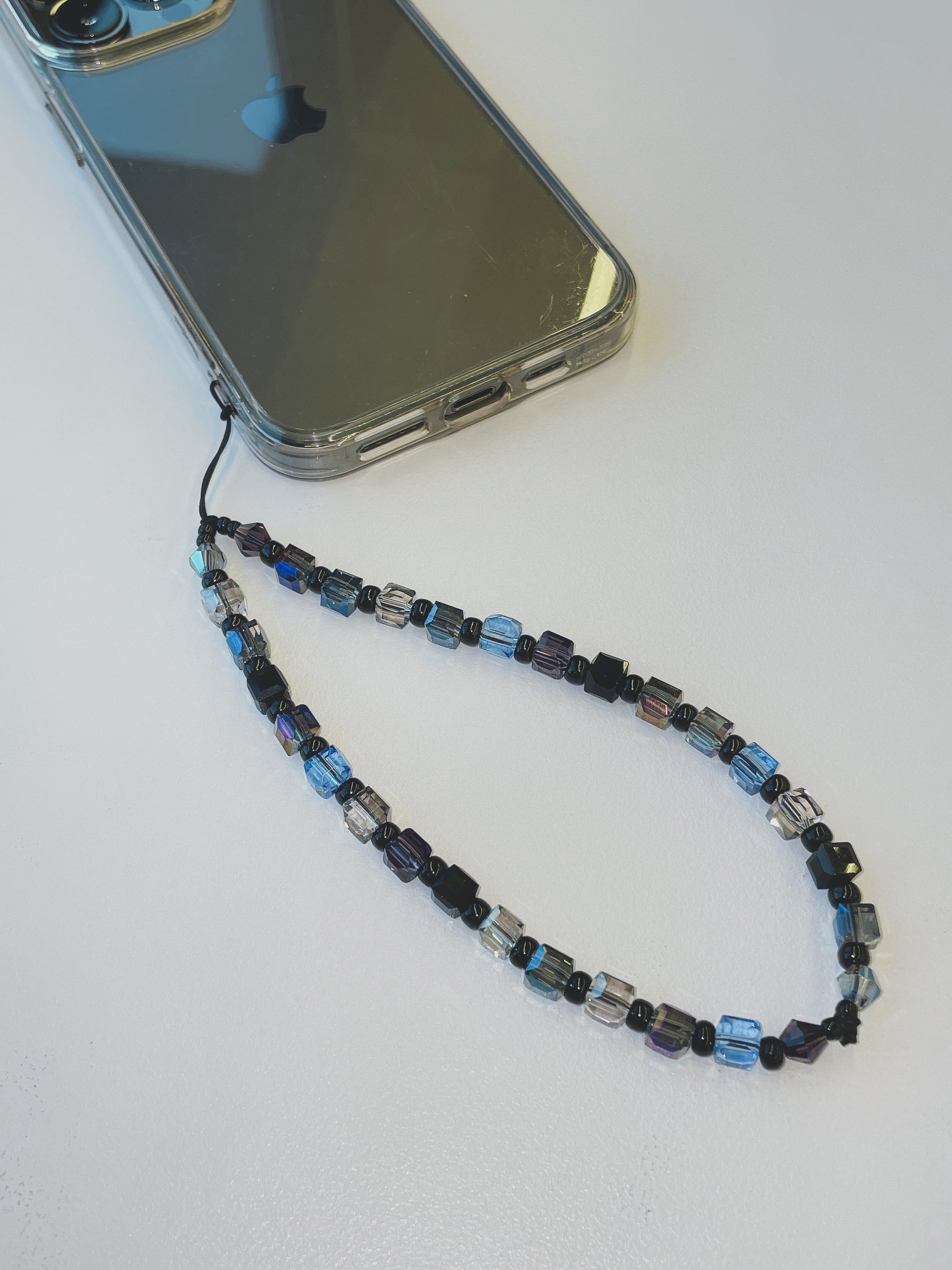 Aurora Night Crystal Phone Strap