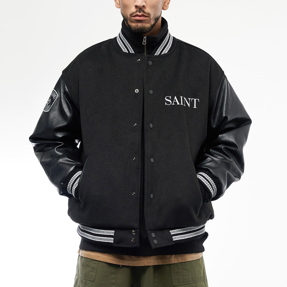 SP GRACE STADIUM JACKET-BLACK