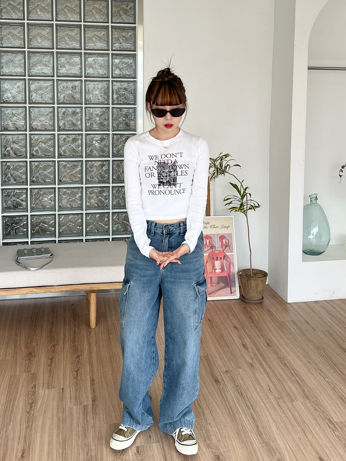 no.1768 cargo denim pants (2color)