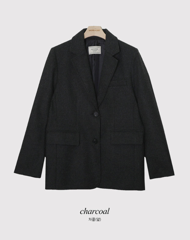 [SHOPPERMADE] Classic Wool Tailored Jacket (3color)