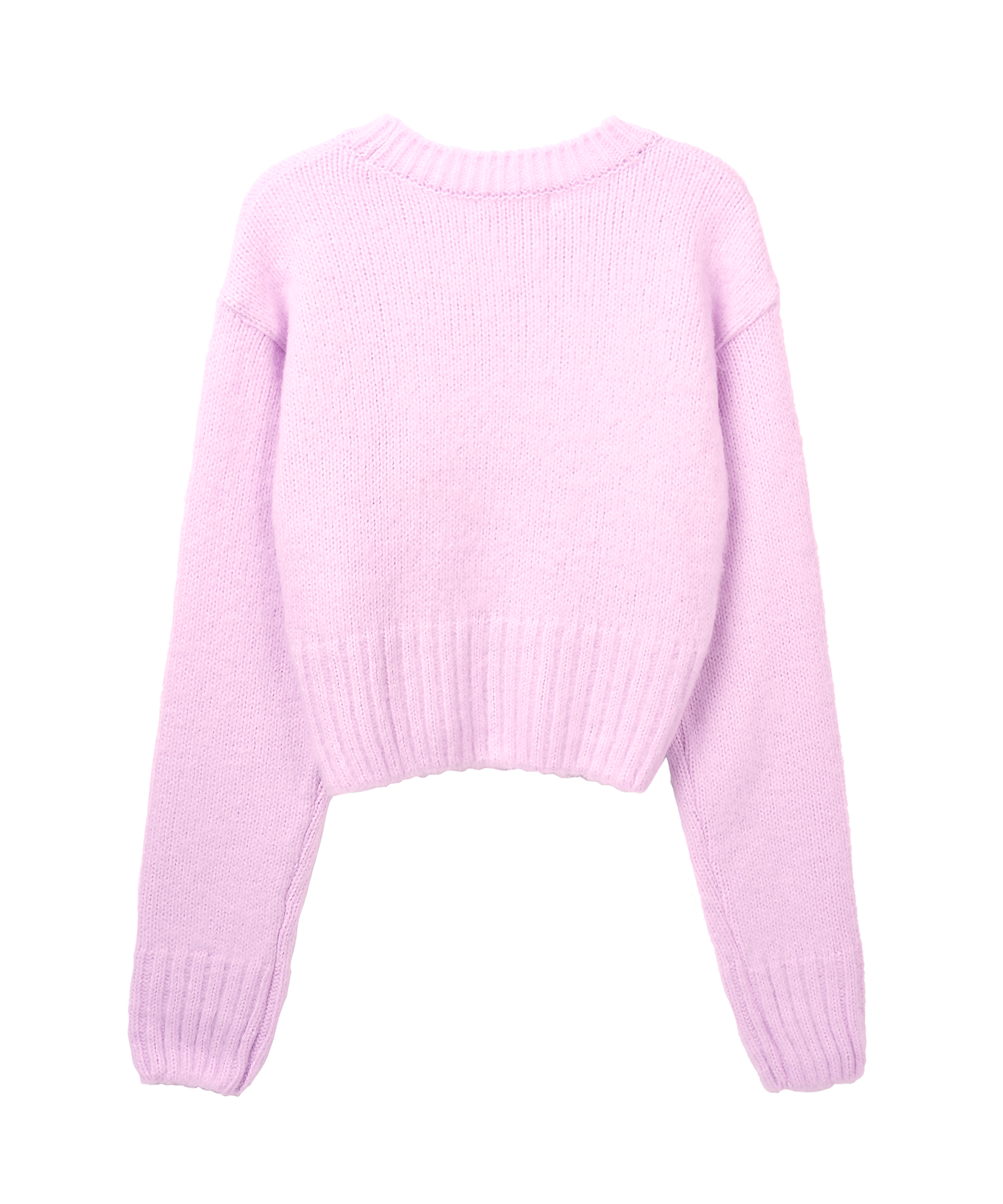 Ribbon crop knit_light pink