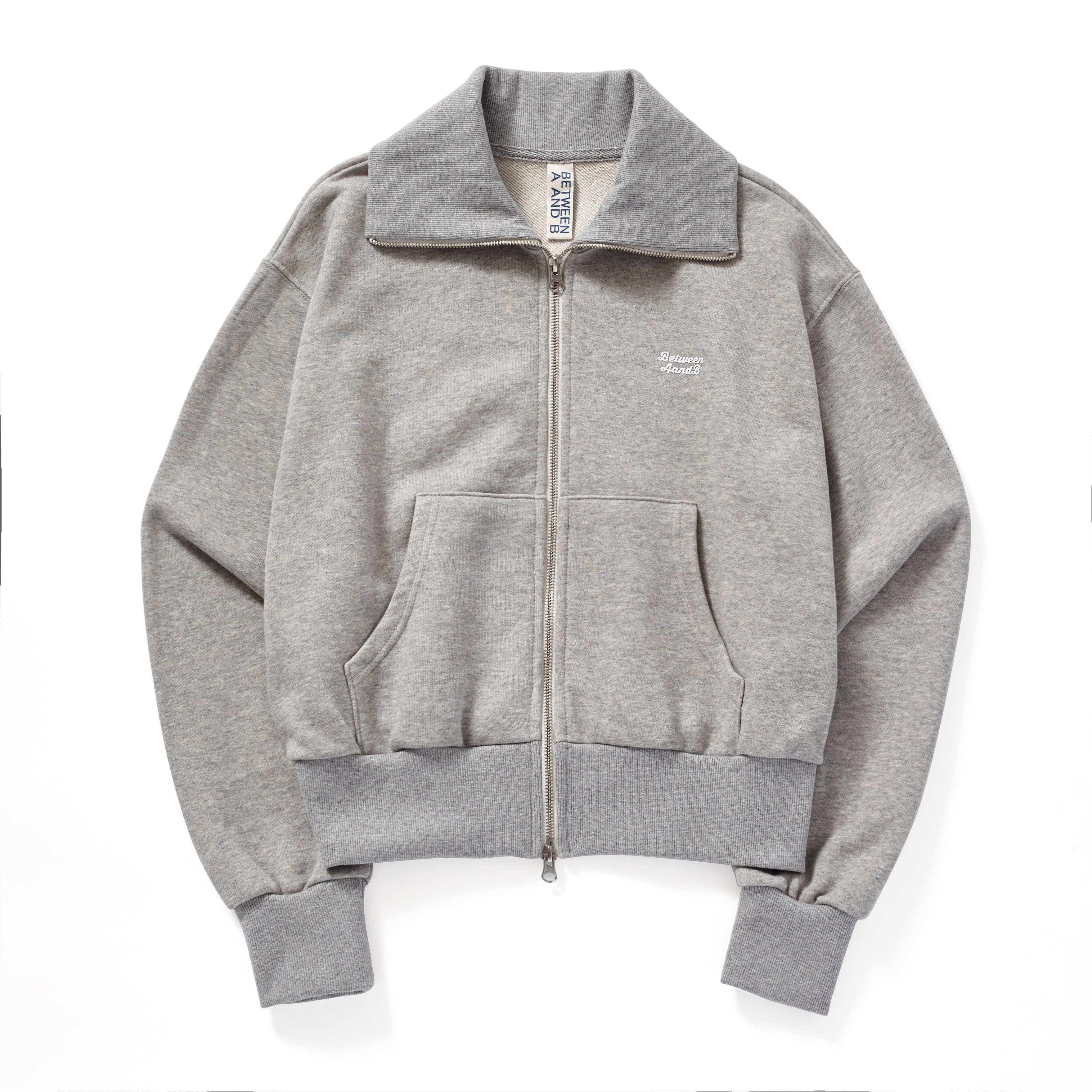 TWO-WAY SAILOR ZIP-UP_MELANGE GRAY