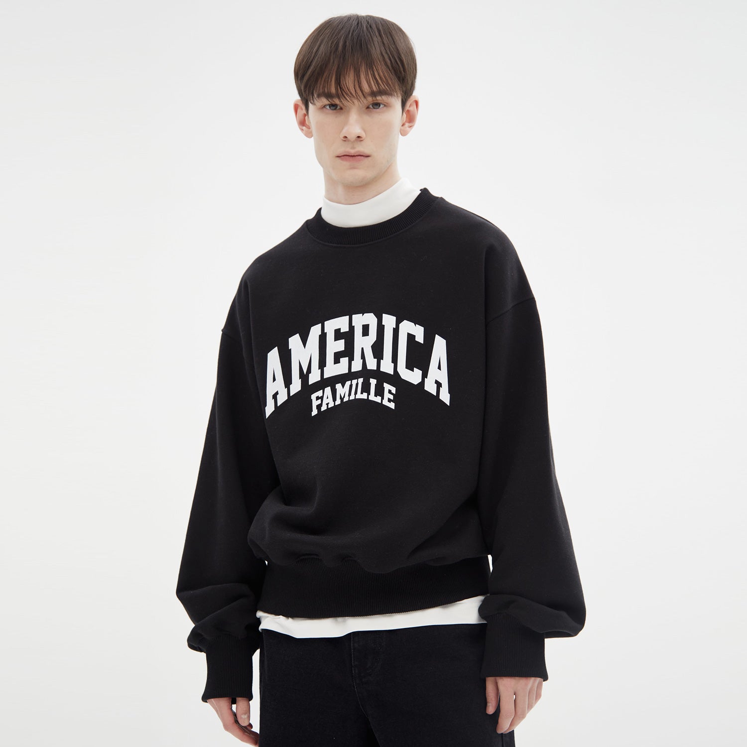 AMERICA LOGO SWEATSHIRT(BLACK)