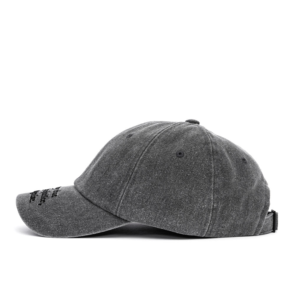 BBD Slogan Logo Denim Cap (Dark Gray)